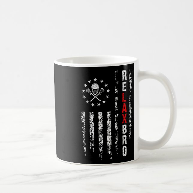 Relax Bro Lacrosse Lacrosse Lacrosse Player Sticks Kaffeetasse (Rechts)