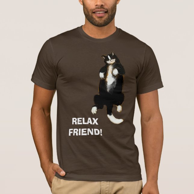 RELAX Freund! Schlafkatze T - Shirt (Vorderseite)