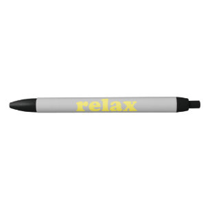 Relax graugelbe moderne Typografie lustig cool Kugelschreiber