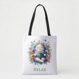 „Relax“-Katze-Lesetasche