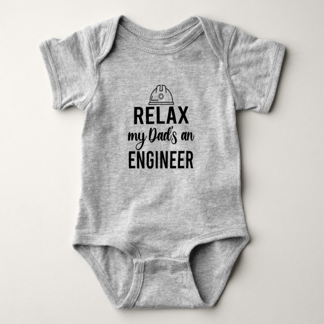 Relax Mein Vater ist Ingenieur Baby Strampler (Vorderseite)