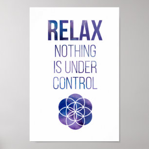 Relax Mindfulfulness Buddha Zitat Poster