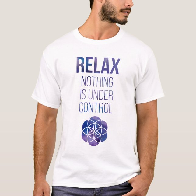 Relax Mindfulfulness Buddha Zitat T-Shirt (Vorderseite)