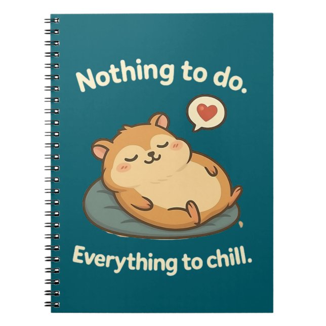 Relax Mode - Niedlich Hamster Journal Notizblock (Vorderseite)