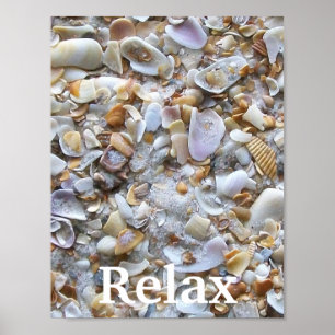 Relax Ocean Sand Poster