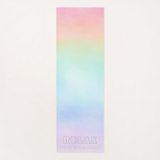 RELAX PASTEL RAINBOW YOGA MAT YOGAMATTE (Vorderseite)