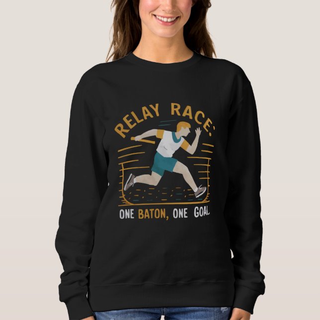 Relax Race Athlete Laufbahn und Feldsprinter Sweatshirt (Vorderseite)