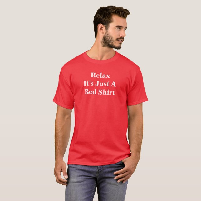 Relax Red Shirt Men's Basic Dark T - Shirt (Vorne ganz)