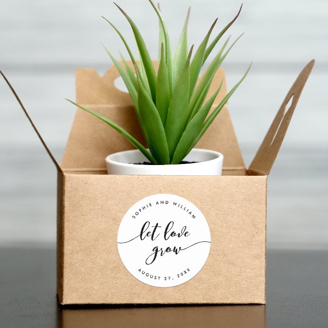 Relax Script Gelassen Liebe Gastgeschenk Hochzeit  Runder Aufkleber (Von Creator hochgeladen)