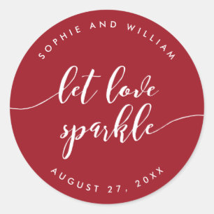 Relax Script Gelassen Liebe Sparkle Custom Color W Runder Aufkleber