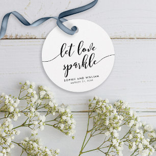 Relax Script Gelassen Liebe Sparkle Wedding Geschenkanhänger