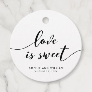 Relax Script Liebe ist Sweet Wedding Geschenkanhänger