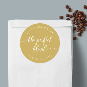 Relax Script Perfect Blend Custom Color Wedding Runder Aufkleber