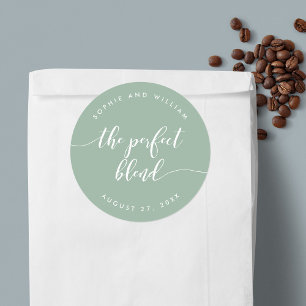 Relax Script Perfect Blend Custom Color Wedding Runder Aufkleber