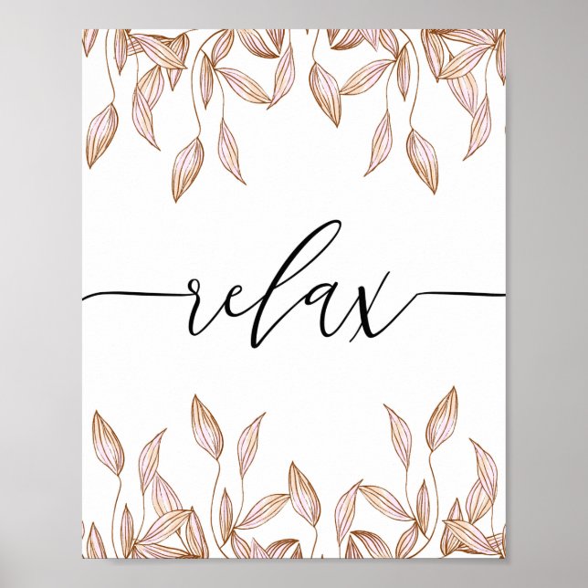 Relax Scripture Badezimmer Wand Kunstposter Poster (Vorne)
