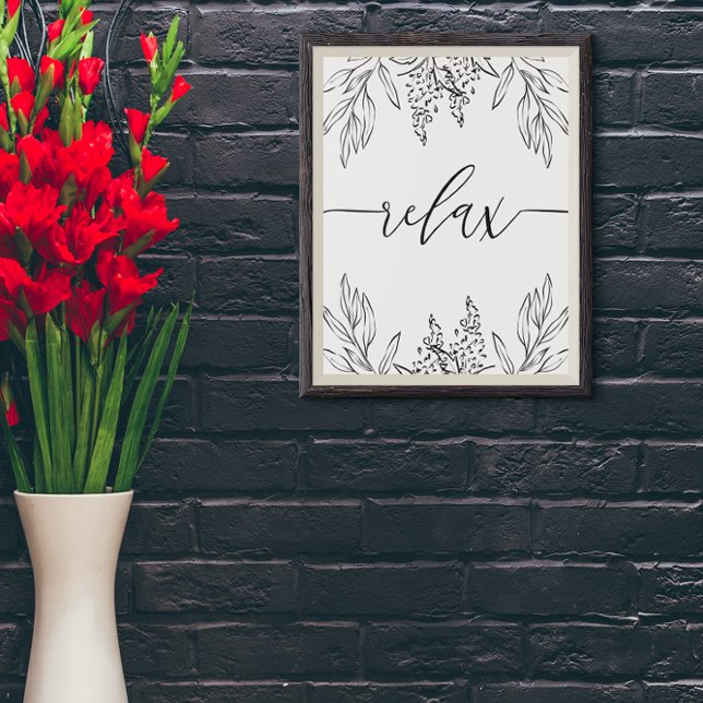 Relax Scripture Badezimmer Wand Kunstposter Poster (Von Creator hochgeladen)