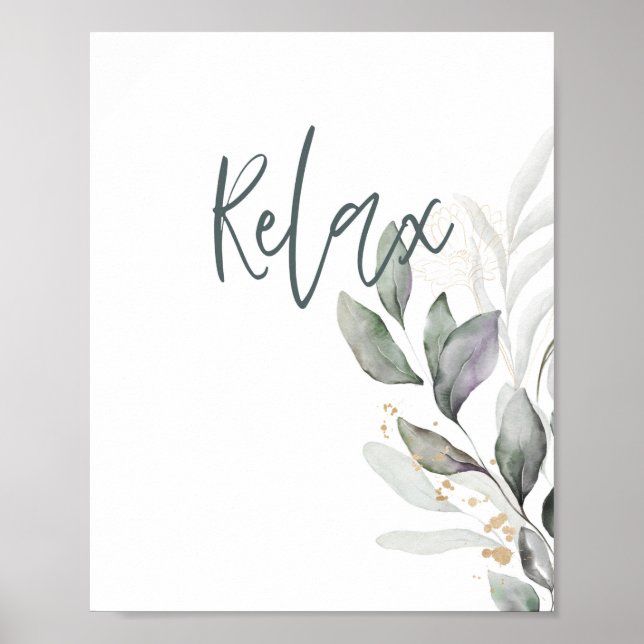 Relax Scripture Badezimmer Wand Kunstposter Poster (Vorne)