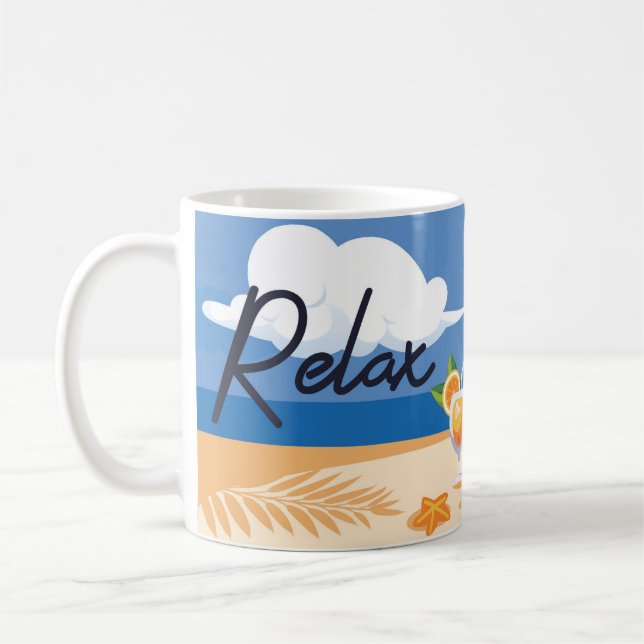 RELAX Sommer am Strand Kaffeetasse (Links)
