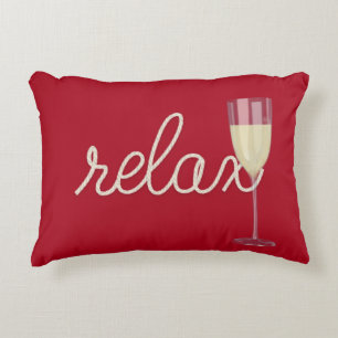 RELAX Text Nautical Rope Accent Pillow Dekokissen