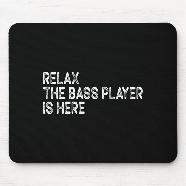 Relax The B Player Is Here Retro Guitar Musician F Mousepad (Vorne)