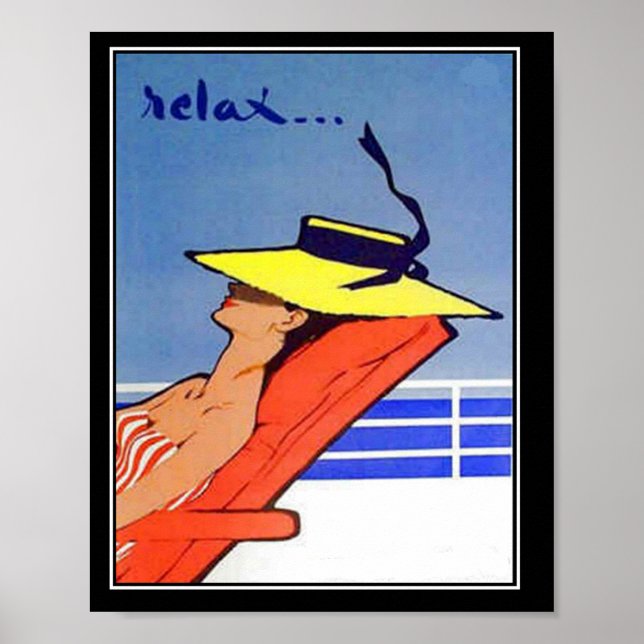 Relax Travel Vintage Poster (Vorne)