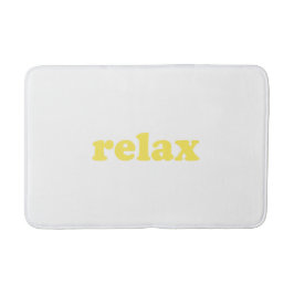 Relax weiß und gelb moderne Typografie lustig Badematte