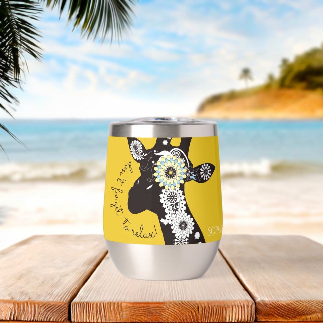 Relax - Yellow Funky Funny Giraffe (Strand (gedreht))