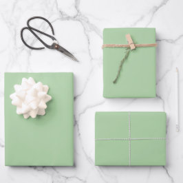Relaxation Green Spring And Summer Trending Color Geschenkpapier Set