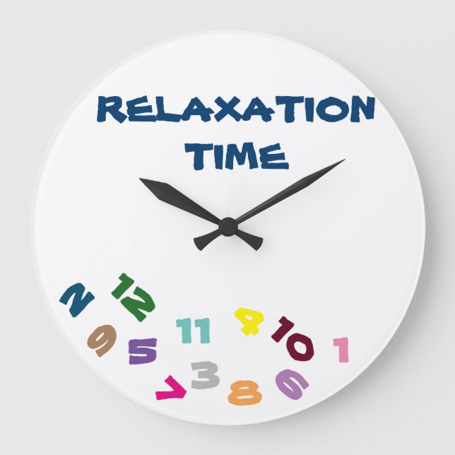 ****RELAXATION TIME***" FUN WITH THIS COOL CLOCK GROßE WANDUHR (Vorderseite)