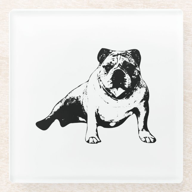 Relaxed Bulldog Coaster Glasuntersetzer (Vorderseite)