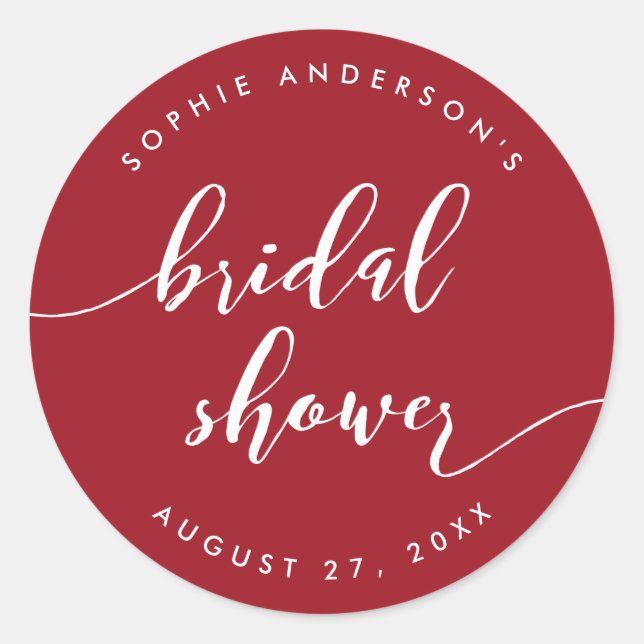 Relaxen Sie das Skript-Brautparty mit der benutzer Runder Aufkleber (Vorderseite)