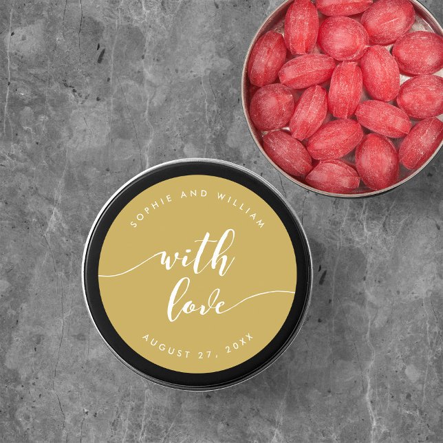 Relaxen Sie Skript mit Liebe bearbeitbarer Farbhoc Runder Aufkleber (Von Creator hochgeladen)