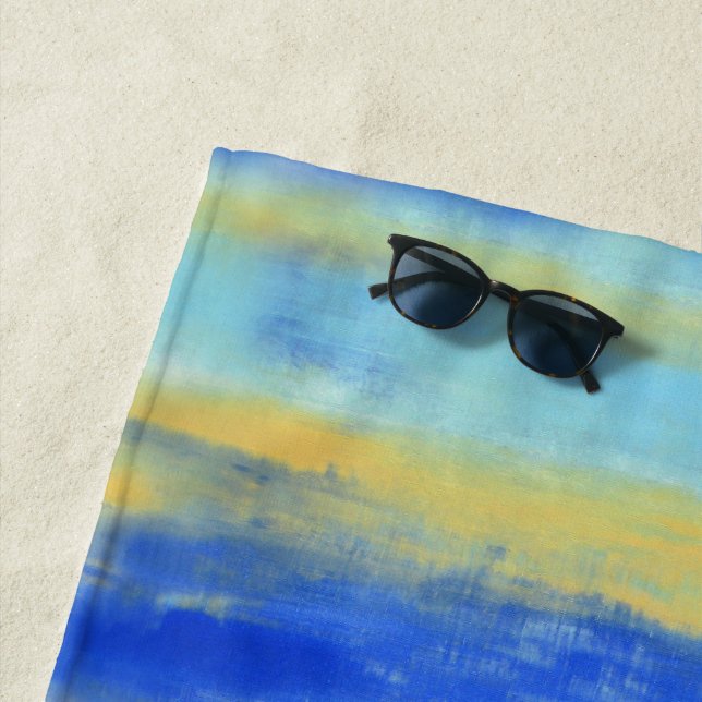Relaxing Beach Aqua Turquiose Nautical  Strandtuch (Beispiel)
