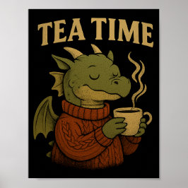 Relaxing Dragon wall poster