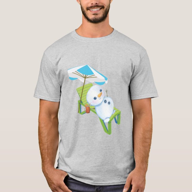 Relaxing Snowman T-Shirt (Vorderseite)