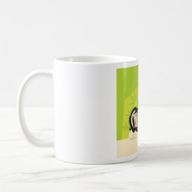 Relaxing Zen Spa Woman Tropical Wellness Kaffeetasse (Links)