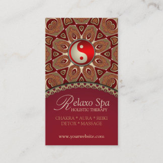 Relaxo Wellness-Center YinYang New Age Business Ca Visitenkarte