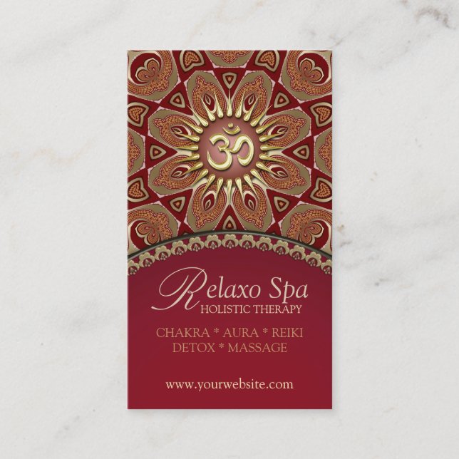 Relaxo Wellness-Center Yoga New Age Business Cards Visitenkarte (Vorderseite)