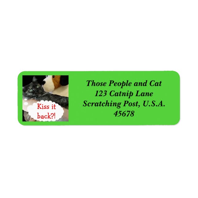 Relaxte Cat Address Labels von RoseWrites (Vorne)