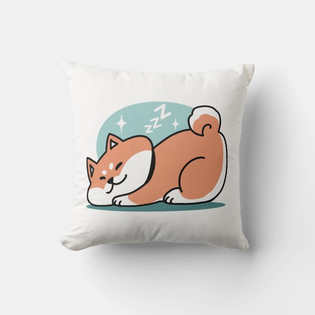 Relaxte Shiba Inu Art: Nur eine Shiba, die niedrig Kissen (Vorderseite)