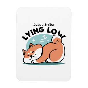 Relaxte Shiba Inu Art: Nur eine Shiba, die niedrig Magnet