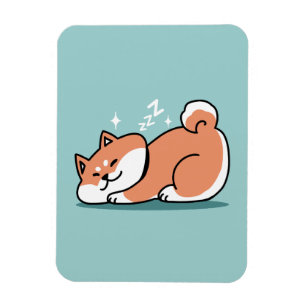 Relaxte Shiba Inu Art: Nur eine Shiba, die niedrig Magnet