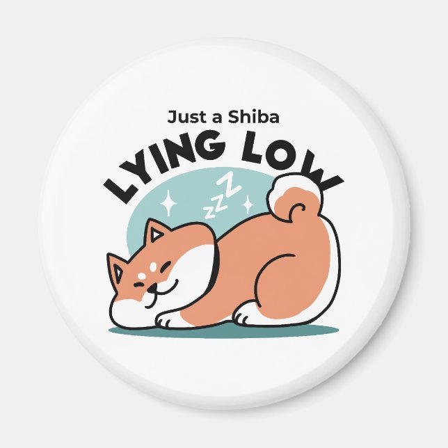 Relaxte Shiba Inu Art: Nur eine Shiba, die niedrig Magnet (Vorne)