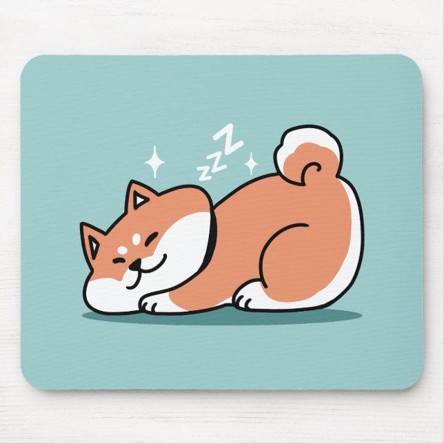 Relaxte Shiba Inu Art: Nur eine Shiba, die niedrig Mousepad (Vorne)