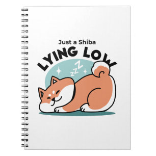Relaxte Shiba Inu Art: Nur eine Shiba, die niedrig Notizblock