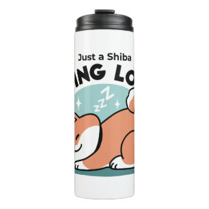 Relaxte Shiba Inu Art: Nur eine Shiba, die niedrig Thermosbecher