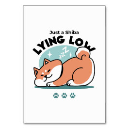 Relaxte Shiba Inu Art: Nur eine Shiba, die niedrig Tischnummer