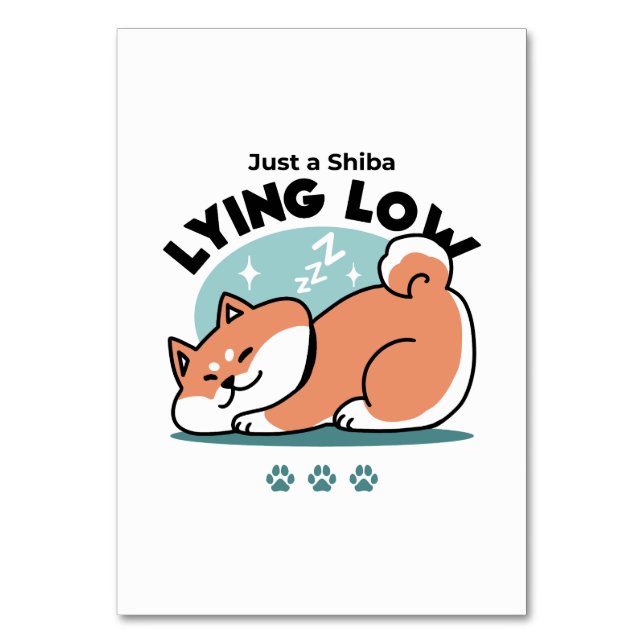 Relaxte Shiba Inu Art: Nur eine Shiba, die niedrig Tischnummer (Vorderseite)