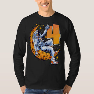 Relaxter Astronaut 4. Geburtstag Junge Mädchen 4 J T-Shirt