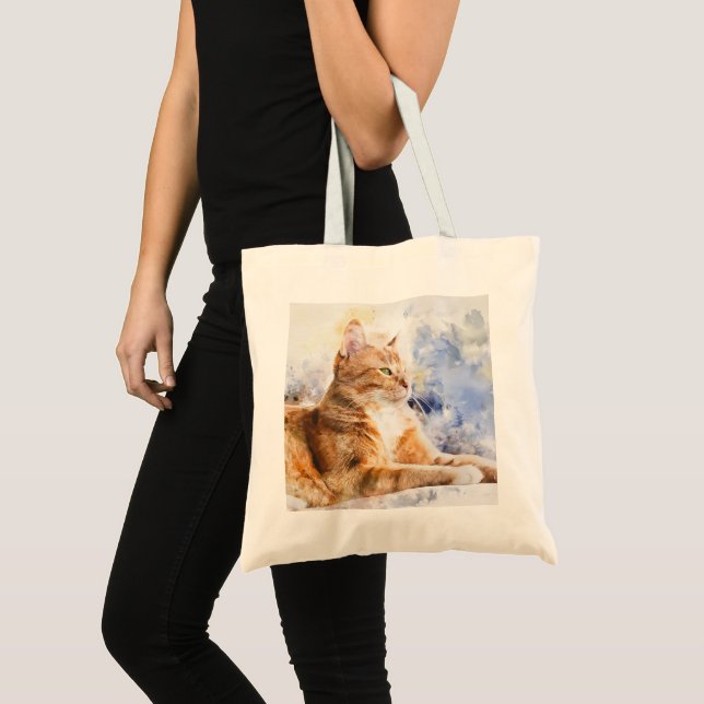 Relaxter Ginger Cat Tote Bag Tragetasche (Vorderseite (Produkt))